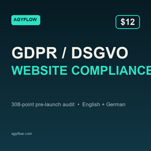 GDPR/DSGVO Website Compliance Checklist cover